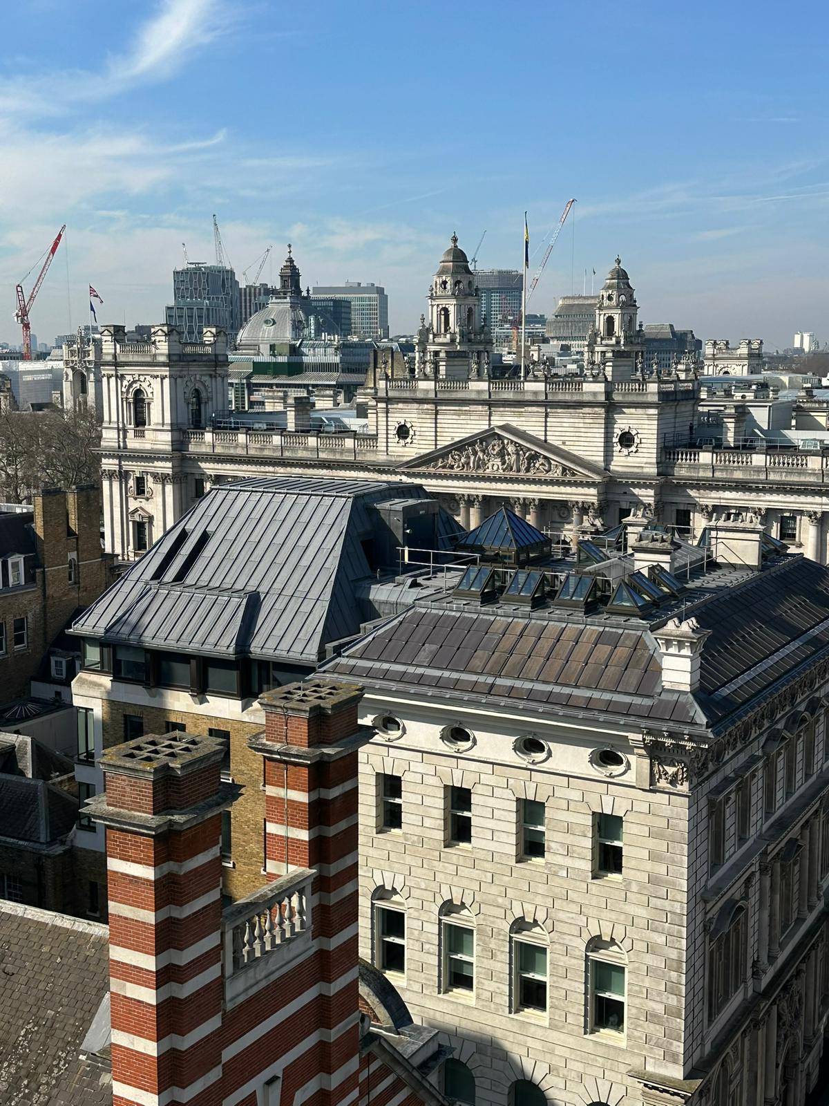 Lead roofs over London skyline
