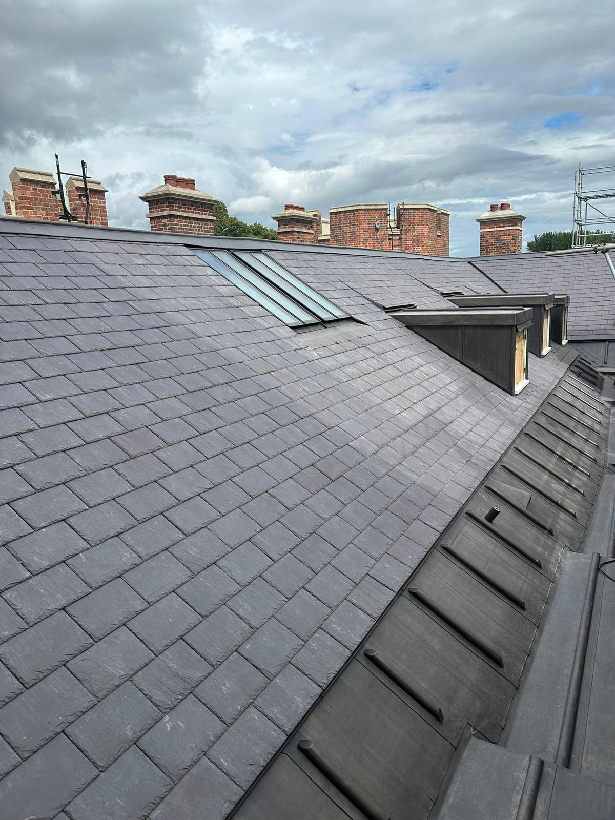 Natural slate roof